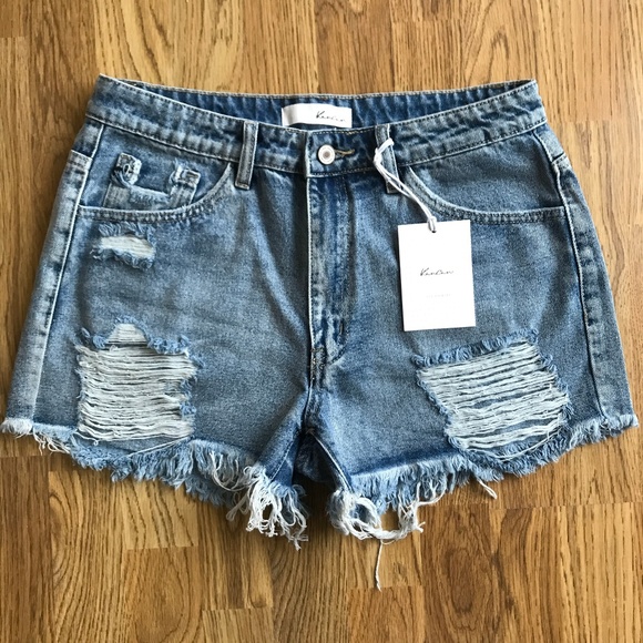 KanCan Pants - NWT KanCan Distressed Denim Shorts Large